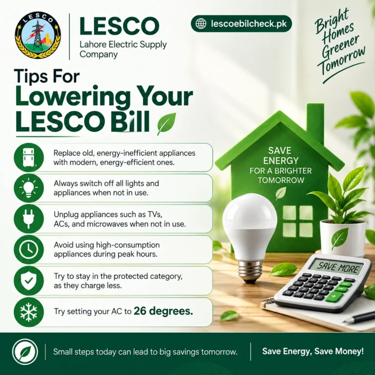 Tips to reduce LESCO bill